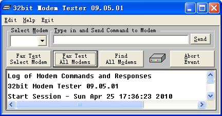 32bit Modem Tester 09.03.01windowsͻ˽ͼ