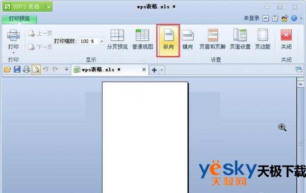 纵向横向预览