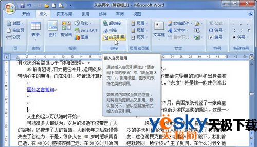 单击“交叉引用”按钮