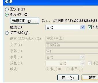 word2007设置水印