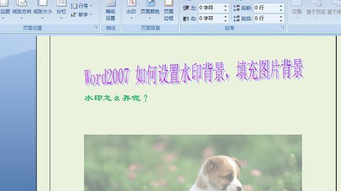 word2007如何添加文字水印,图片水印呢?