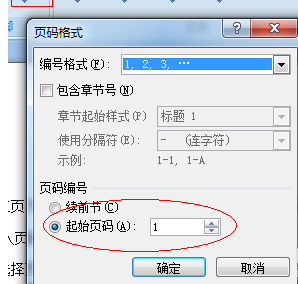 word2007中如何从任意页开始插入页码