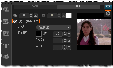 应用覆盖选项