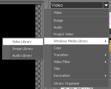 会声会影直接从 Windows Vista® 媒体库中加载媒体