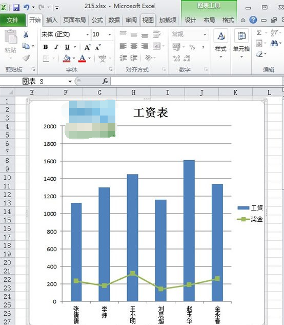 打开Excel2010图表