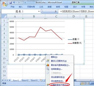 excel2003制作双坐标轴图表的教程