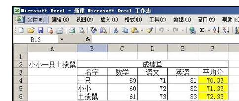 Excel2003中进行数据大小排列的操作方法