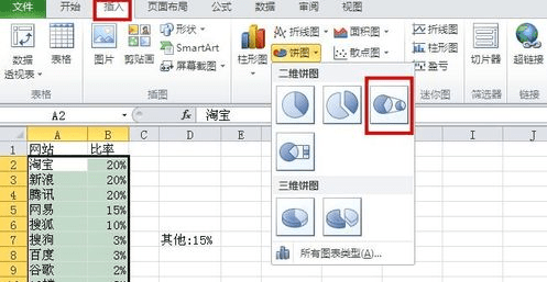 如何在excel2013中制作一个复合饼图_用excel2013制作复合饼图的方法