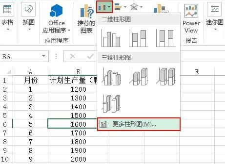 怎么在excel2013中制作柱状图_excel2013中制作柱状图的方法步骤