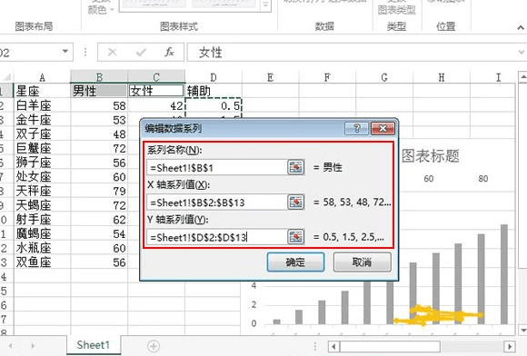 excel2013怎么制作纵向折线图