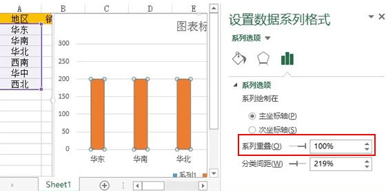 Excel2013怎么制作柱形目标进度图