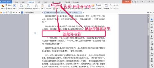 word2013如何插入分节符