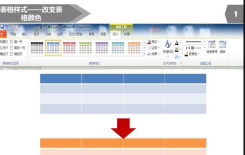 怎么设置PPT2013表格边框颜色