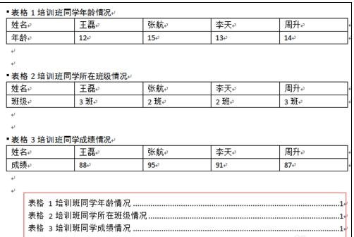 word中如何插入图表目录的两种方法