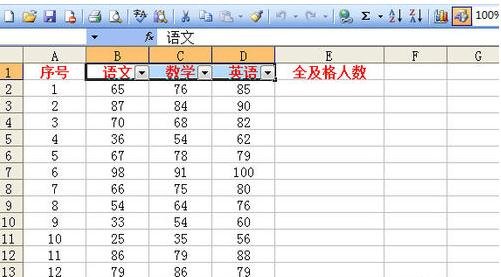 excel表格统计及格人数的方法_怎么用excel表格统计及格人数