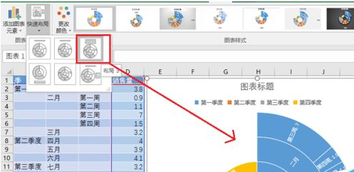 Excel2016怎么绘制旭日图?Excel2016旭日图制作教程