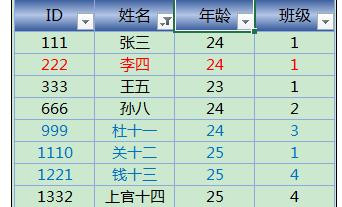 Excel2013中进行颜色筛选的操作方法