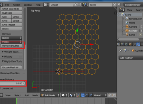 blender制作蜂巢网格