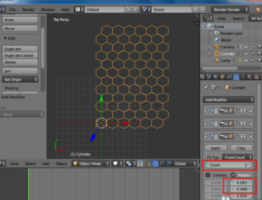 blender制作蜂巢网格