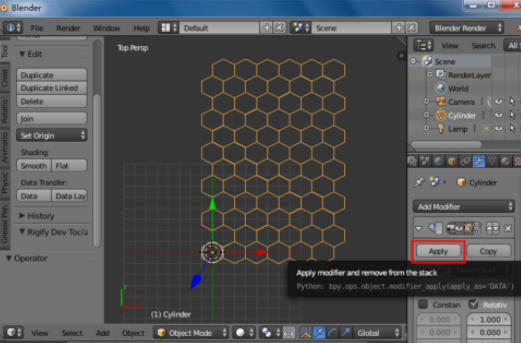 blender制作蜂巢网格