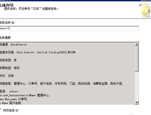 SQL如何创建报表