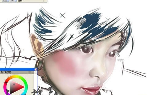 photoshop手绘人物插画