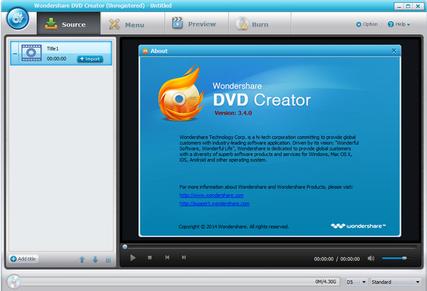 DVD(Wondershare DVD Creator)ͼ1