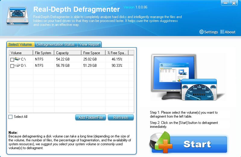 RDD(Real-depth Defragmenter)windowsͻ˽ͼ