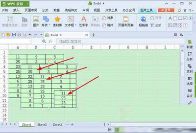 金山wps表格照相机