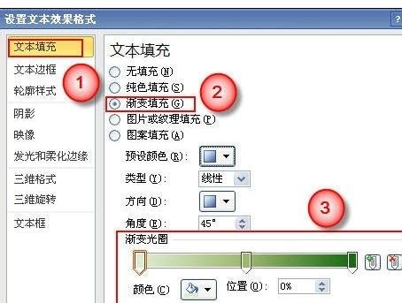 ppt里怎么做渐变字