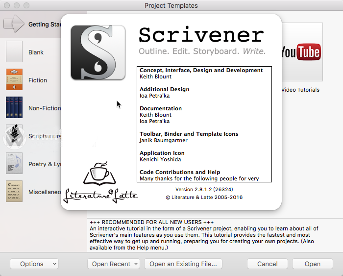 Scrivener for macͼ